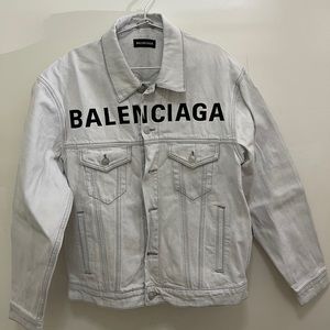 balenciaga jacket denim grey